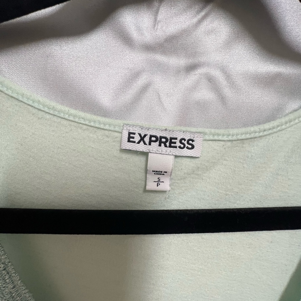 Tiffany Blue Express Size S Women’s Crochet Layered Tank Top